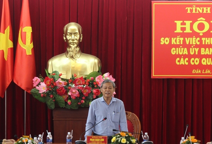 Chủ nhiệm UBKT Tỉnh ủy Phan Xuân Lĩnh phát biểu kết luận hội nghị.