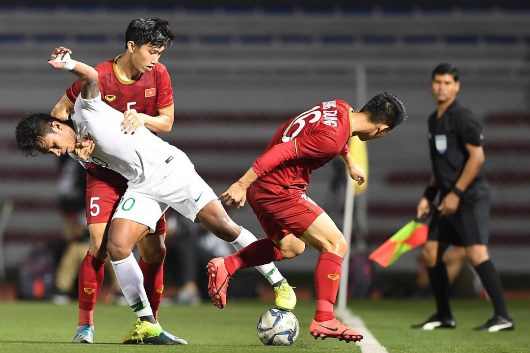 U22 Việt Nam đã từng đánh bại U22 Indonesia trong trậnđấu ở vòng bảng SEA Games 30. Ảnh: Internet