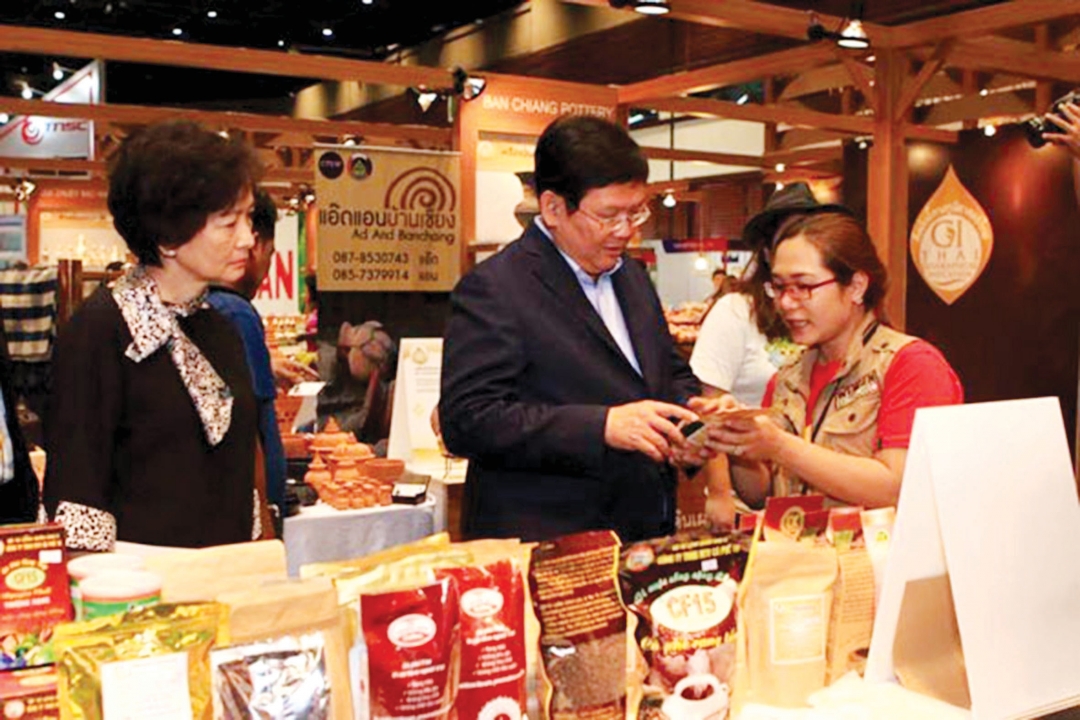 Sản phẩm của Công ty Cổ phần Đầu tư và Phát triển An Thái tham gia một hội chợ thương mại quốc tế về ngành cà phê.
