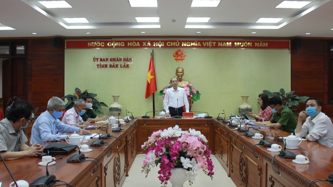 Phó Bí thư Tỉnh ủy, Chủ tịch UBND tỉnh Phạm Ngọc Nghị phát biểu tại Hội nghị.