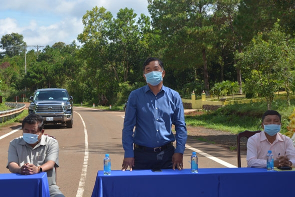 Phó Tỉnh trưởng tỉnh Mondulkiri Sai Miêng Kim phát biểu cảm ơn chính quyền, nhân dân tỉnh Đắk Lắk. 