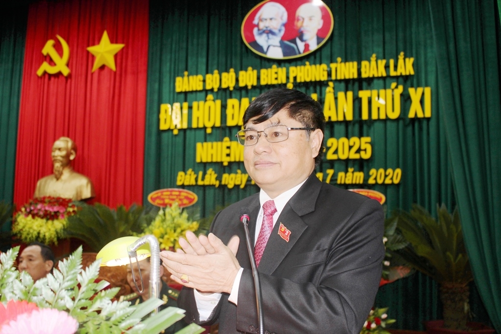 Phó Bí thư Thường trực Tỉnh ủy Phạm Minh Tấn phát biểu chỉ đạo đại hội
