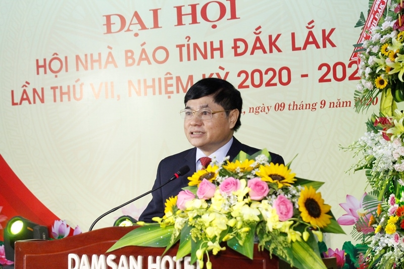 Phó Bí thư Thường trực Tỉnh ủy Phạm Minh Tấn phát biểu chỉ đạo tại đại hội