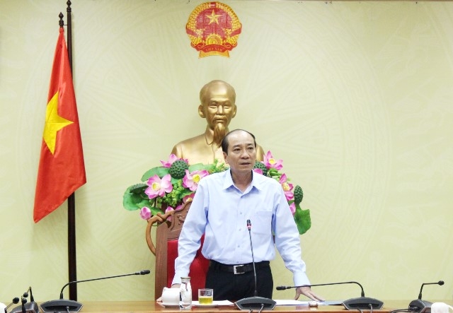 Phó Bí thư Tỉnh ủy, Chủ tịch UBND tỉnh Phạm Ngọc Nghị phát biểu tại cuộc họp.