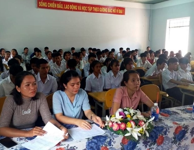 Các học viên tham dự lễ khai giảng