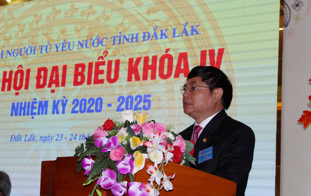 Phó Bí thư Thường trực Tỉnh ủy Phạm Minh Tấn phát biểu tại Đại hội