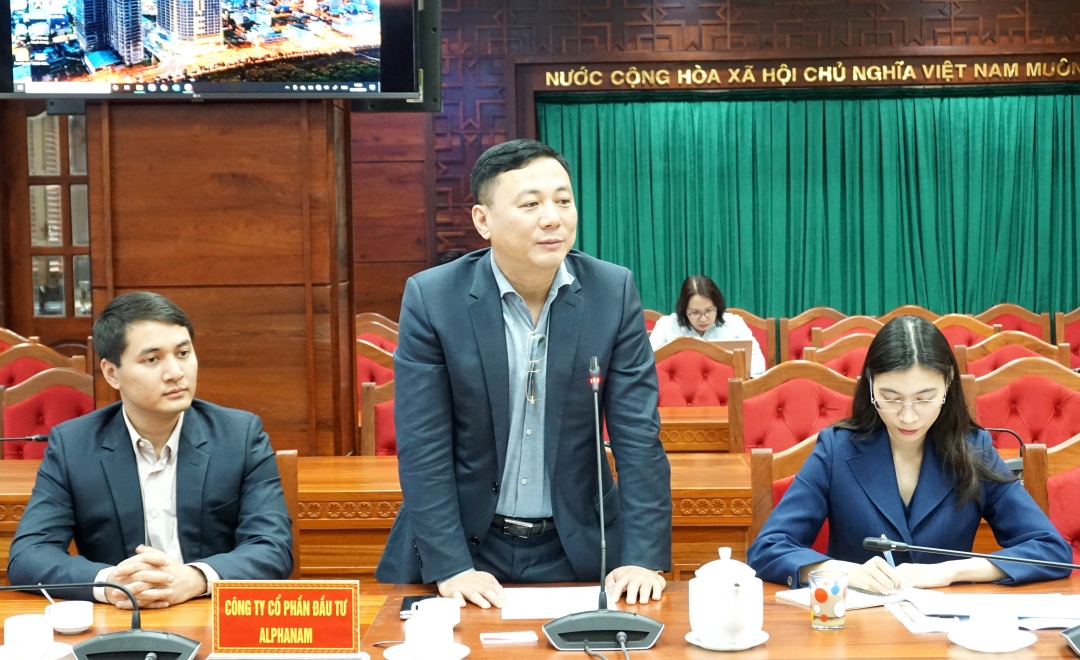 Chủ tịch Hội đồng quản trị Công ty Cổ phần Đầu tư Alphanam Nguyễn Tuấn Hải giới thiệu về doanh nghiệp.