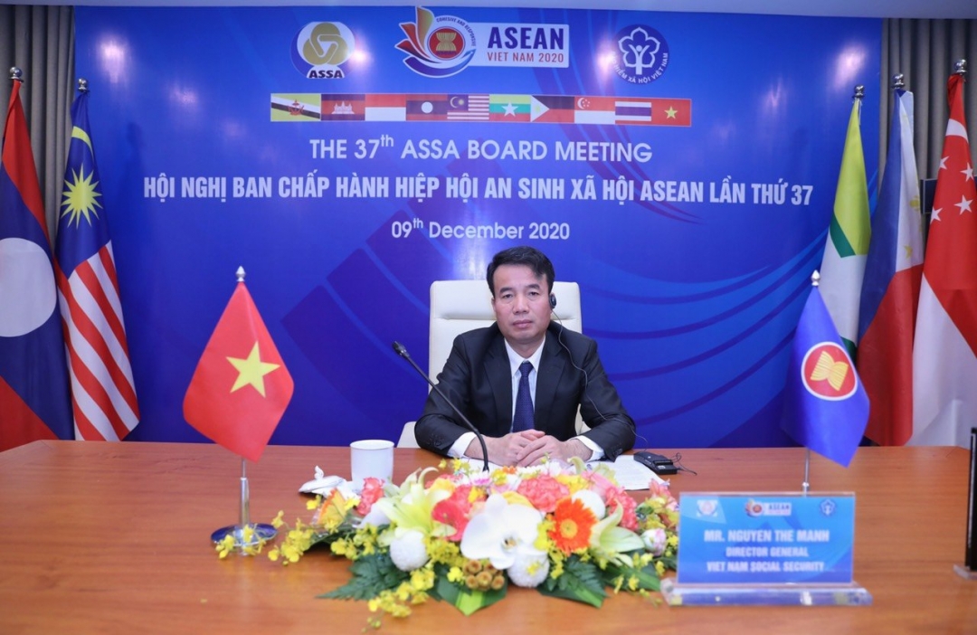Tổng Giám đốc BHXH Việt Nam Nguyễn Thế Mạnh phát biểu chào mừng Hội nghị