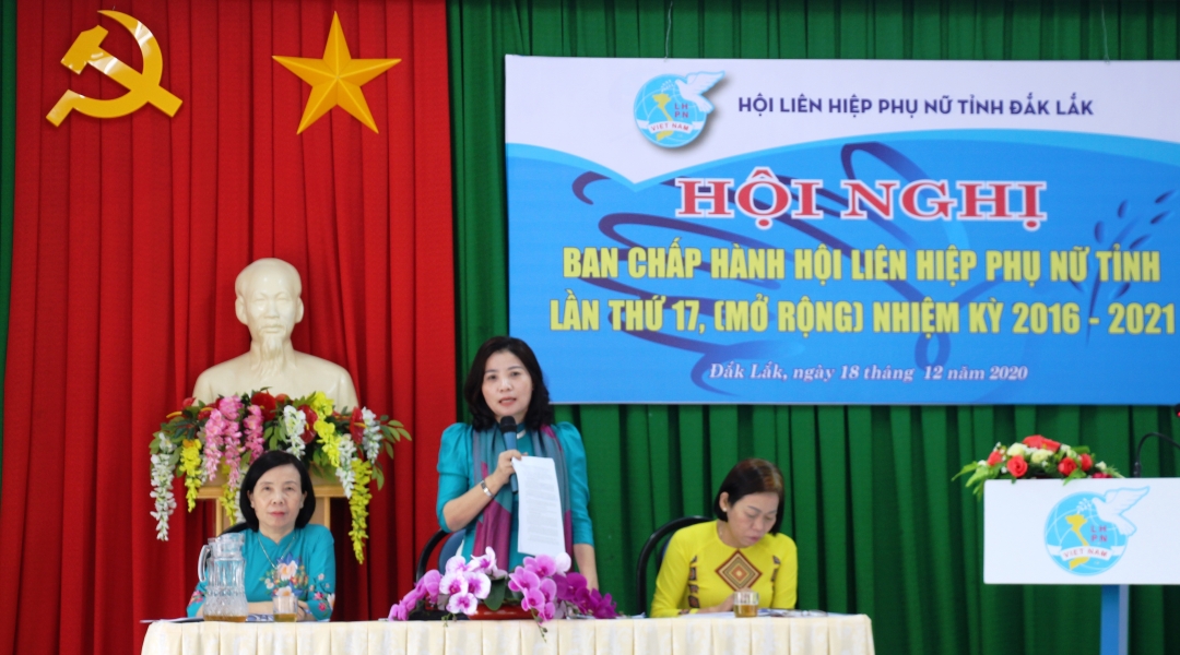 Chủ tịch Hội LHPN tỉnh Nguyễn Thị Thu Nguyệt