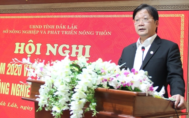 Giám đốc Sở NN-PTNT Nguyễn Hoài Dương phát biểu tại hội nghị.
