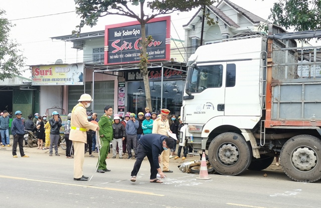 Hiện trường vụ tai nạn.