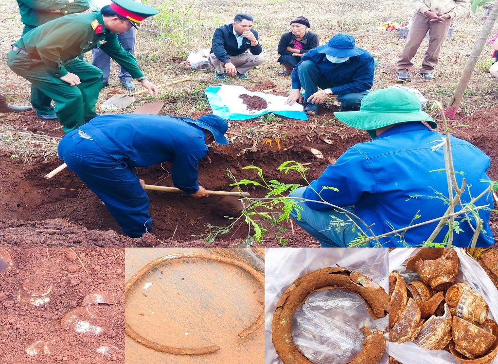 Các di vật được tìm thấy trong quá trình cất bốc hài cốt liệt sỹ 