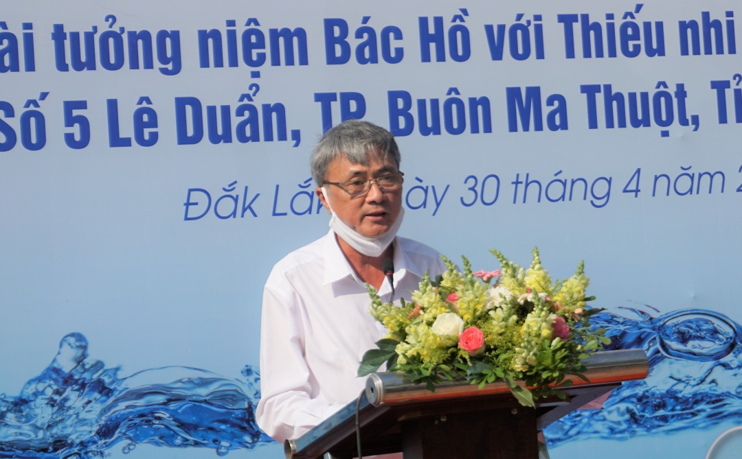 Tổng Giám đốc Công ty Dakwaco Nguyễn Khắc Dần phát biểu tại buổi lễ.