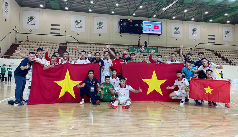 Đội tuyển futsal Việt Nam gặp nhiều khó khăn ở bảng D. Ảnh VFF