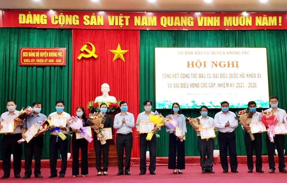 Huyện Krông Pắc: Tổng kết công tác bầu cử đại biểu Quốc hội khoá XV và đại biểu HĐND các cấp